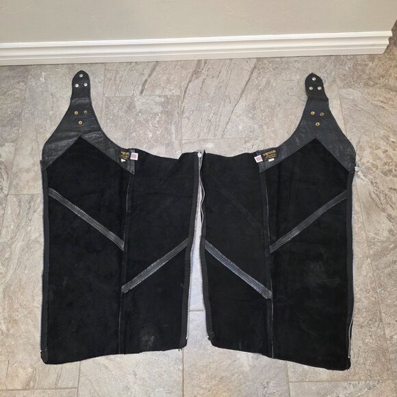 vintage Vanson Leathers Motorcycle Chaps Men small women large - Picture 2 of 15